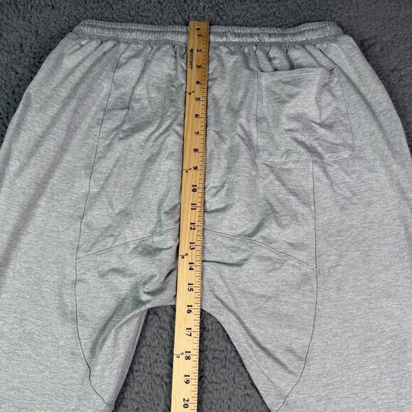 Alo Yoga Conquer Revitalize Pants Mens M Gray Drop Crotch Stretch Performance - Picture 10 of 11